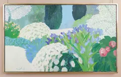 Jardin d’Iris by Roger Mühl, oil on canvas, offered Jun 2024