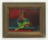 Clay Powers, Still-Life with Vial of Radium, oil on panel