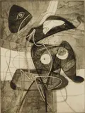 Stanley William Hayter, Personnage Virtuelle, engraving, soft-ground etching and scorper, 1947