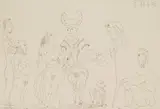 Pablo Picasso, Le Cocu et sa Famille etching, 1966, etching