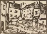 Maurice de Vlaminck, Le Moulin Vert, woodcut, 1914