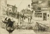 Otto Henry Bacher, Fondamenta dei Tolenti, etching, 1880