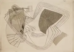 Composition burin, soft ground and by John Ferren, aquatint, 1935,signed, offered Jun 2024