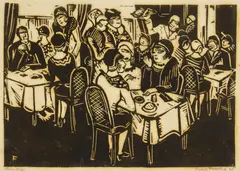 Richard Floethe, Chop Sue, woodcut, 1918