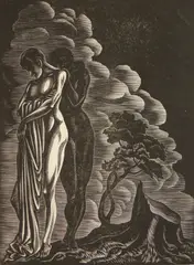 Isaac Friedlander, Sonnet 144 wood, engraving, 1931