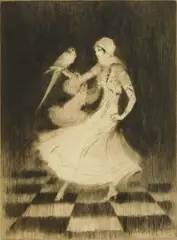 Portrait of Mrs. H. P. W by Troy Kinney, drypoint, 1930, offered Jun 2024