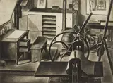 Armin Landeck, Studio Interior No.1, drypoint, 1935