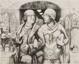 Kenneth Hayes Miller, Leaving the Shop, etching, 1929