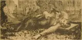 Clyde Singer, On The Green, etching