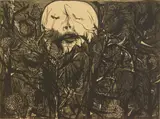 Leonard Baskin, Death Among the Thistles wood, engraving, 1959