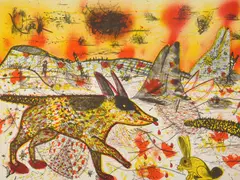 Untitled by Roy De Forest, lithograph in colors, offered Jun 2024