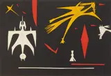 Wifredo Lam, Composition, lithograph in colors, 1953