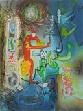 Roberto Matta, Untitled #4, aquatint and etching in color, 1979