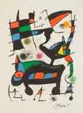 Oda Joan Miro by Joan Miró, lithograph in colors, 1973, with the, offered Jun 2024