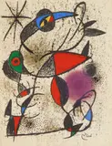 Jaillie du Calcaire by Joan Miró, lithograph in color, 1972, from the portfolio Souvenirs de Portraits d'Artistes, offered Jun 2024
