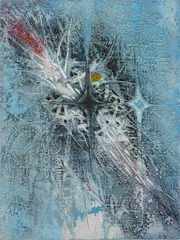 Krishna Reddy, Untitled, etching in color
