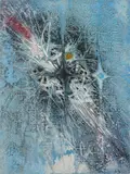 Krishna Reddy, Untitled, etching in color