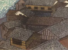 Joshua Rome, Nami woodblock in colors, 1993, woodcut