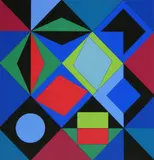 Sikra - MC by Victor Vasarely, silkscreen in colors, 1968, offered Jun 2024