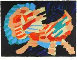 Smiling Cat by Karel Appel, lithograph in colors on Arches paper, offered Apr 2024