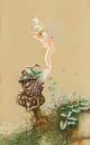 Drawing of a Fairy by Mariano Fortuny Marsal, watercolor on paper, 1868, offered Mar 2024