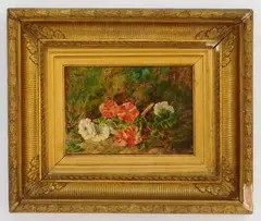 George Clare, Floral Still-Life, oil on board