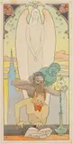 Alexandre Graverol, Untitled, watercolor on paper, initialed lower right, matted.6 1/4 x 3 1/8"