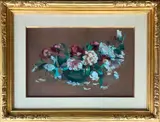 Roses, Summer Flowers by Elizabeth Nourse, watercolor and gouache on paper, 1888, offered Mar 2024