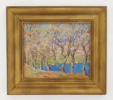 Kate A. Williams, Landscape with Trees near Water, oil on canvas