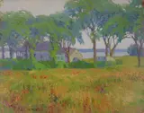 Kate A. Williams, Summer Landscape, oil on board