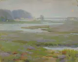 Kate A. Williams, Marsh Land, oil on board