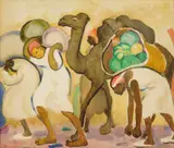Alice Schille, Tunis, Rhythm III, watercolor, 1924