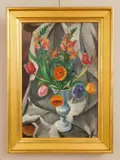 Bertram Hartman, The Vase from Maine with Flowers, oil on panel