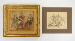 William Meyerowitz, The Trio', oil on bard