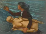 Desperately Looking for Susan's Legs by Albert Pels, oil on Masonite, offered Mar 2024