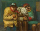 A Cold Night by Albert Pels, oil on canvas, offered Mar 2024