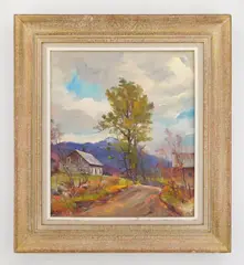 Roger Deering, Mountain Cottage, oil on canvas