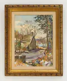 Roger Deering, Winter at New Hope, PA, oil on canvas, 1971