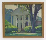 Ora Coltman, House in Hudson, OH, oil on canvas