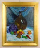 Abel G. Warshawsky, Still Life with Glass Bottle, oil on canvas, 1938