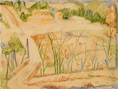 Brandywine Landscape by William Sommer, watercolor on paper, 1940, offered Mar 2024