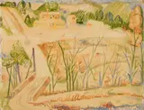William Sommer, Brandywine Landscape, watercolor on paper, 1940