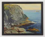 Coastal Scene by George G. Adomeit, oil on canvas board, 1940, offered Mar 2024