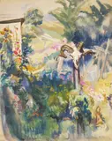 Henry G. Keller, Garden with Ram's Head