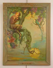 Richard Sedlon, Pan at Twilight, oil on panel