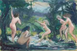Clyde Singer, Girl's Bathing