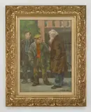 Clyde Singer, Retired Revolutionaries, oil on panel, 1980