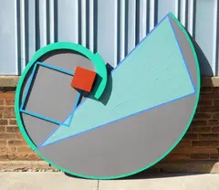 Arc and Section Series by John Pearson, oil on shaped board, 1983, offered Mar 2024