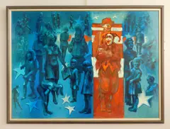 John Poti, A Clown Plus, oil on Masonite