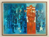 John Poti, A Clown Plus, oil on Masonite